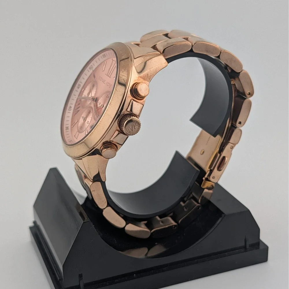 Michael Kors MK5778 Stainless Rose Gold Chronograph Watch 40mm Extra‎ Links